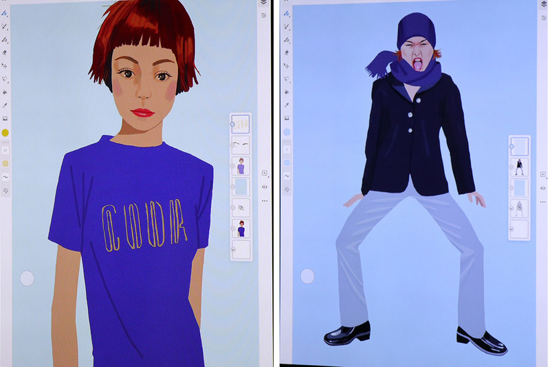 どちらも絵の具で描かれた作品をFresco上で再現したもの