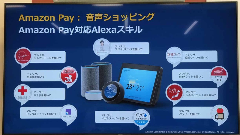 まだメジャーな存在にはなれていないが、Alexaのスキルを使っての音声決済でのAmazon Pay活用を進めているという