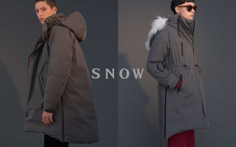 袖にスマホやICカードが入る都市型ダウンジャケット「SNOW」。三陽商会 