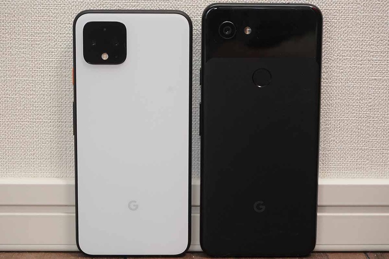 Pixel 4とPixel 3の比較。裏面から指紋認証がなくなった