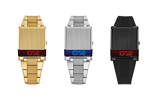BULOVA COMPUTRON 左からゴールド、シルバー、ブラック