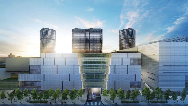 街区完成イメージ(北側からの外観)