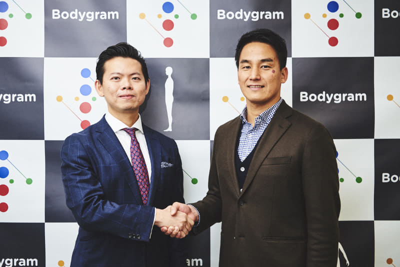 Bodygram CEO Jin Koh(ジン・コー)氏(左)と松田丈志氏(右)