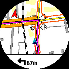 走行中のナビゲーション画面。目的地まで最短距離を案内してくれるので迷わないはず