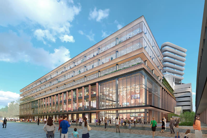 外観イメージ 敷地北西 駅東口から