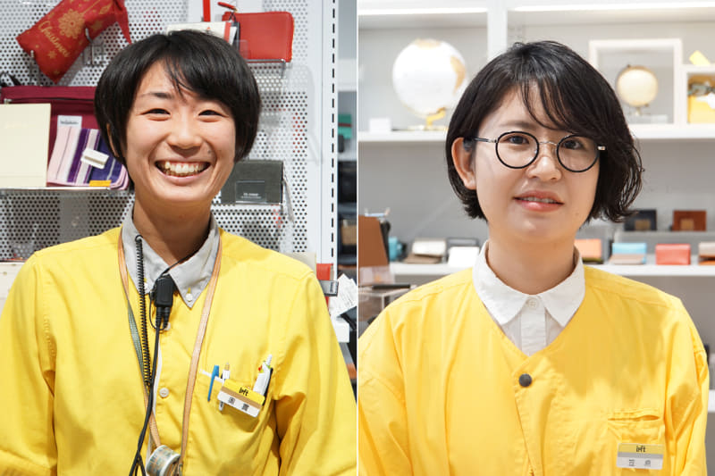 今回案内してくれた銀座ロフトの奥貫さん(3階)と笠原さん(5階)