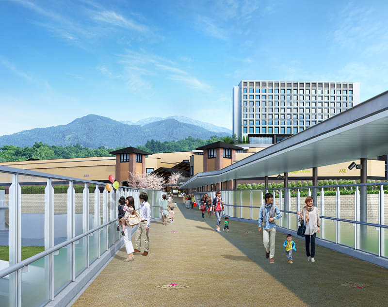 新設の橋からみた「ヒルサイド」イメージ