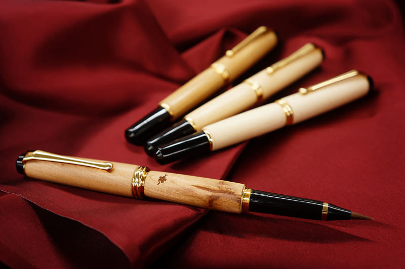 「万年毛筆 夢銀河 天然木 千本桜」