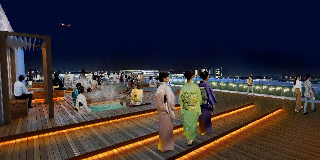 足湯スカイデッキ(夜)