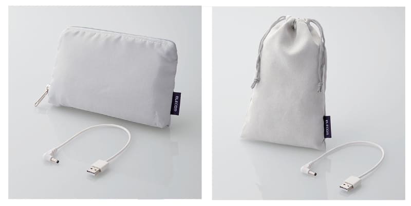 左がBluetooth搭載モデル用ポーチ。右は非搭載モデル用ポーチ