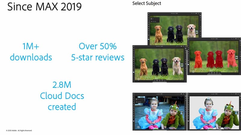 iPad版Photoshopのダウンロード数なども公開に。昨年11月以降の実質3カ月で100万回以上ダウンロードされた