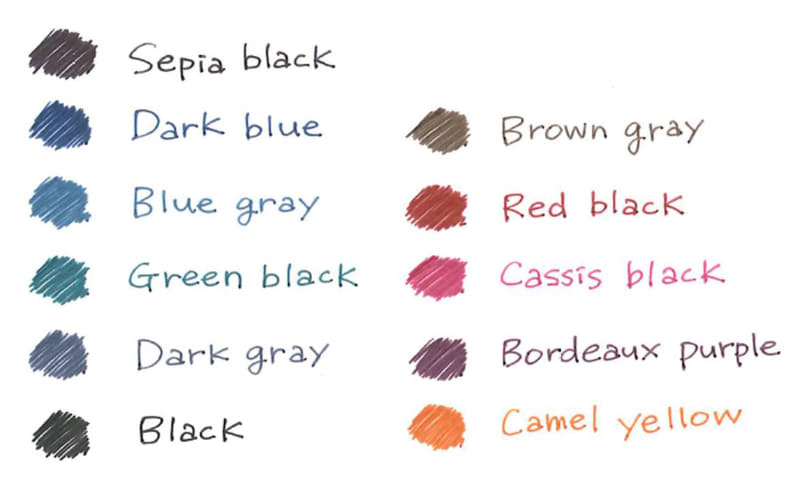 筆記線色見本
