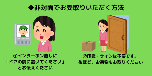 ヤマト運輸の非対面での受取方法