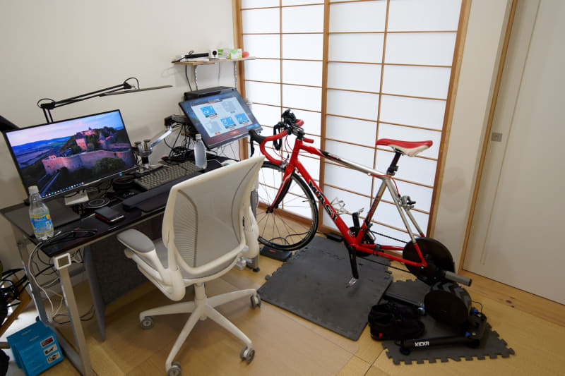 筆者の仕事部屋に構築したKICKR&Zwift環境
