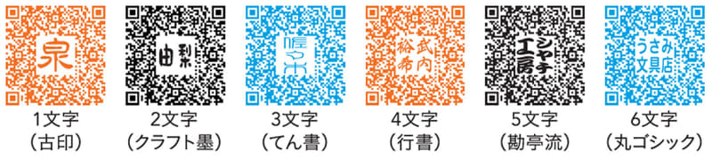 文字数、配列見本