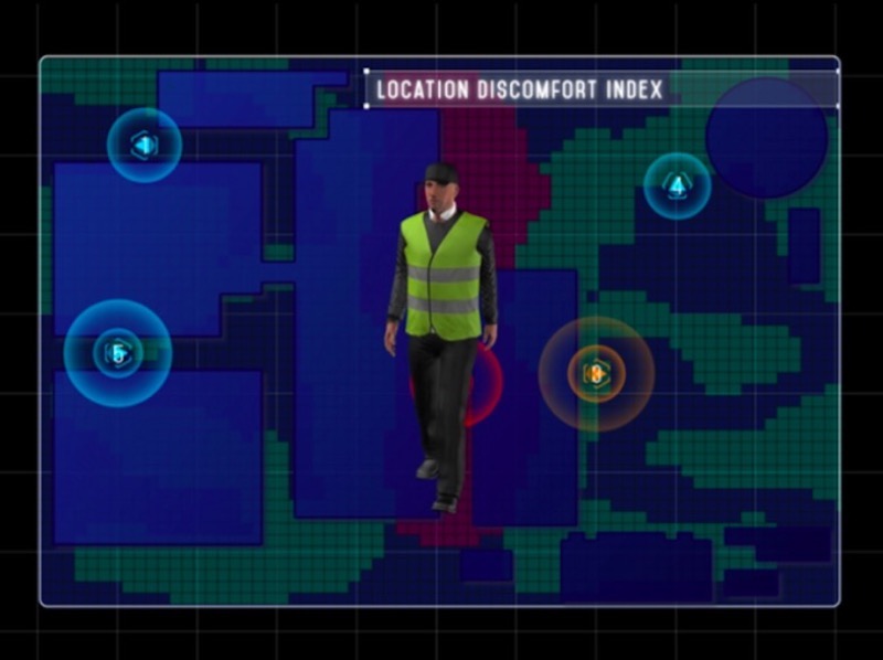 ユーザーの位置情報やその場所の環境情報などを、アプリに表示