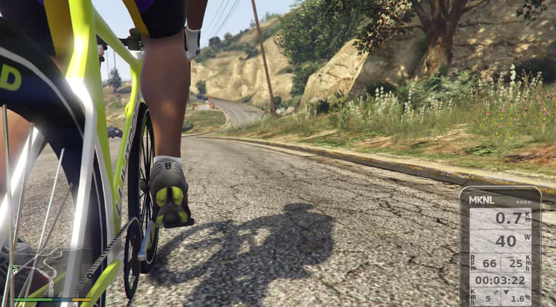 スマートサイクルトレーナーでGTA Vの世界を走れる！