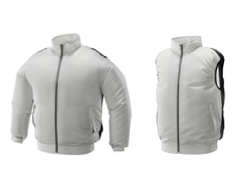 クールウェア長袖セット(左)、クールウェアベストセット(右)