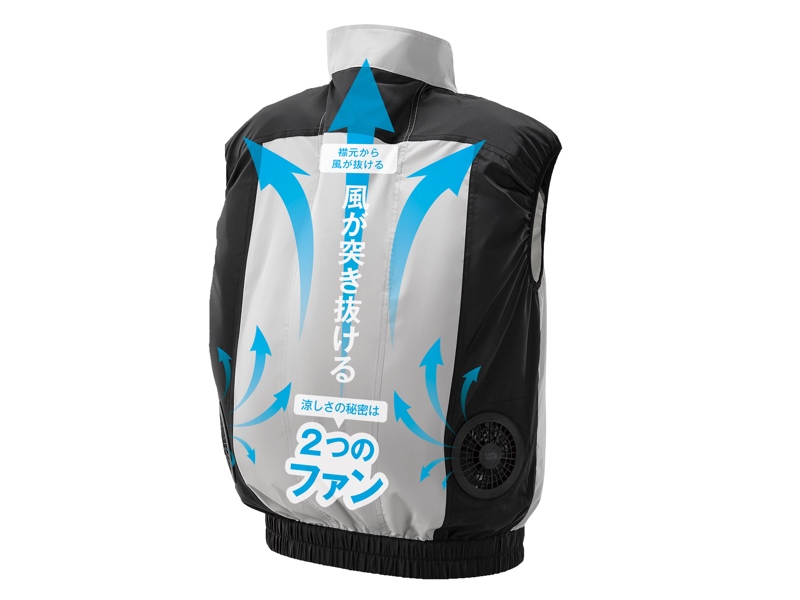 背中から首に向かって風が通り抜ける