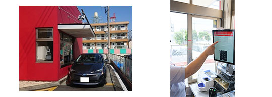 ドライブスルー利用イメージと決済操作イメージ