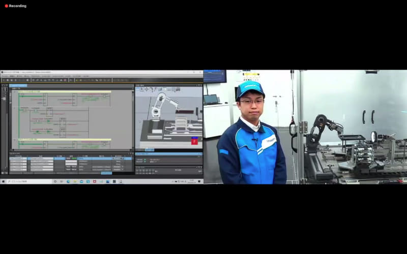 遠隔接続のデモンストレーションの様子