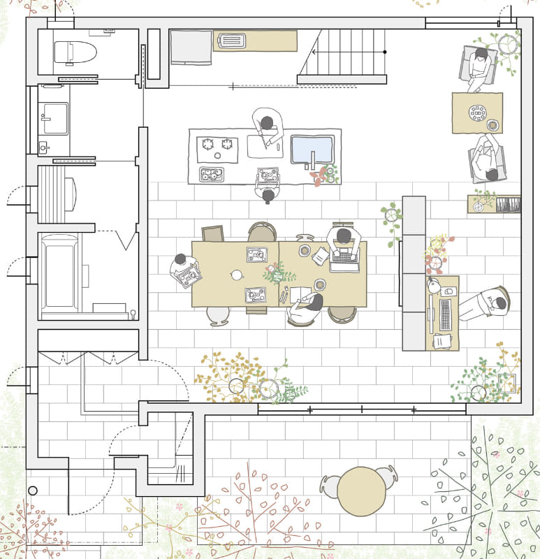 1階と2階のプラン例