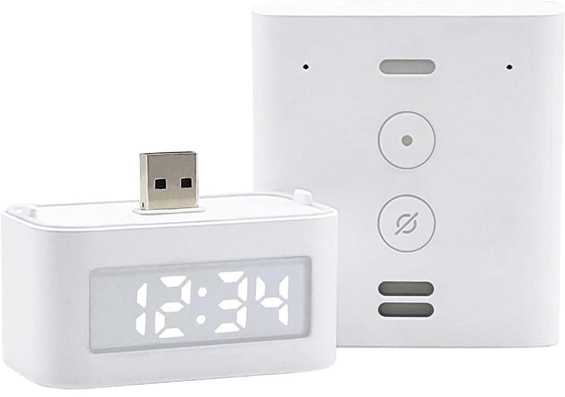 スマートクロック(左)とEcho Flex(右)。Echo Flexは別売