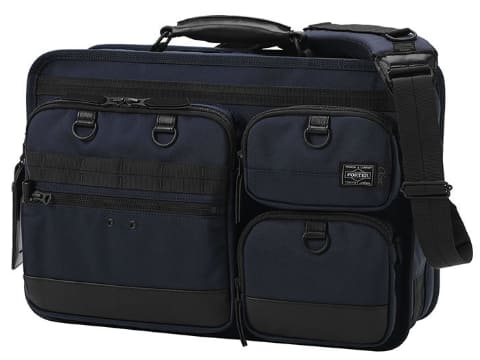 【新品】PORTER　αGEL GRIP　3WAY　ブリーフケース　ネイビー PORTER、ハンドルの握り心地を追求した「αGEL GRIP」に新色