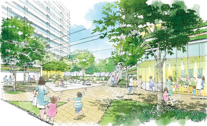 1階地区施設広場のイメージ