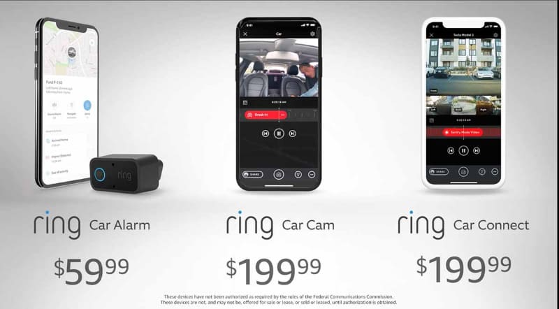 自動車の盗難や破損を防ぐ自動車向けセキュリティデバイス「Ring Car」シリーズも登場