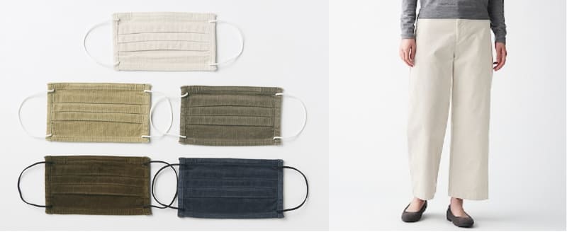 繰り返し使える 2枚組・マスク(コーデュロイ)