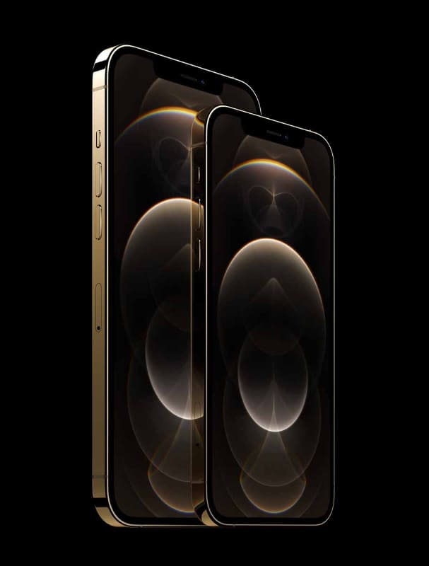iPhone 12 Pro Max(左)とPro(右)