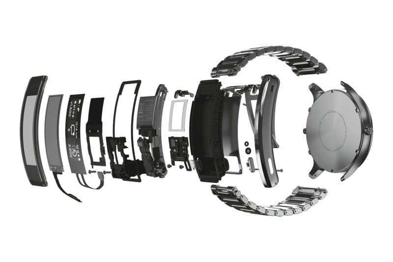 バックル部分に集約された「wena 3」の構造