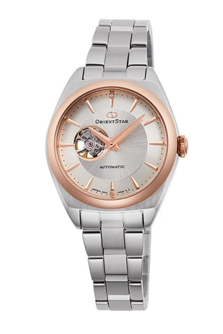 ORIENT STAR、三日月を象ったモチーフの「セミスケルトン