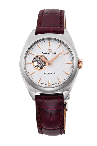 ORIENT STAR、三日月を象ったモチーフの「セミスケルトン
