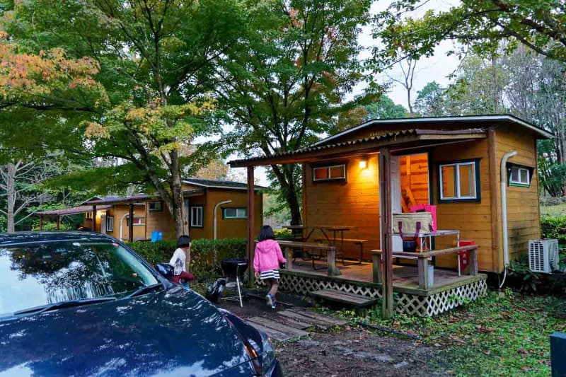 宿泊したログキャビン