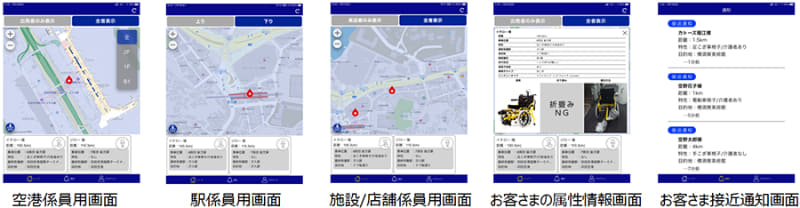 サービス提供者用アプリ 画面イメージ