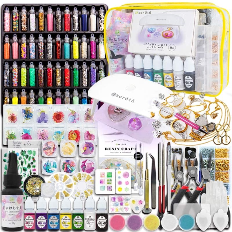 (ケラッタ)UVレジン クラフト セット 初心者ドライフラワーでボタニカルアクセ