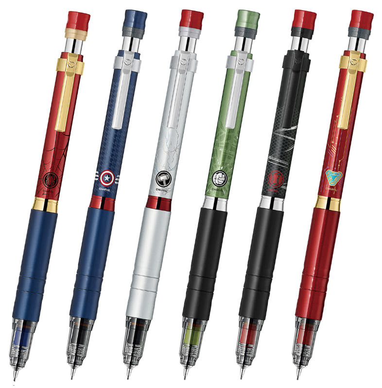 (左から)スパイダーマン、キャプテン・アメリカ、ソー、ハルク、ブラック・ウィドウ、アイアンマン