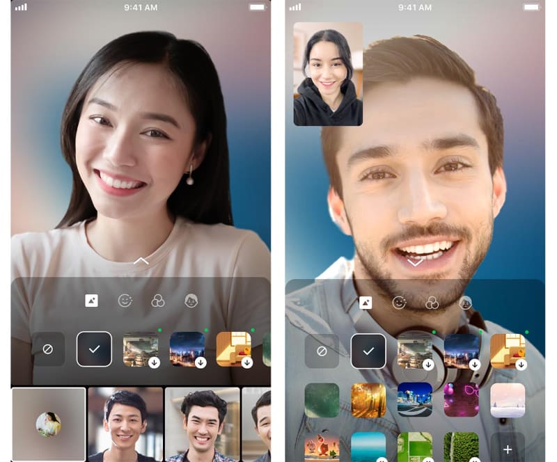 「背景ぼかし」機能