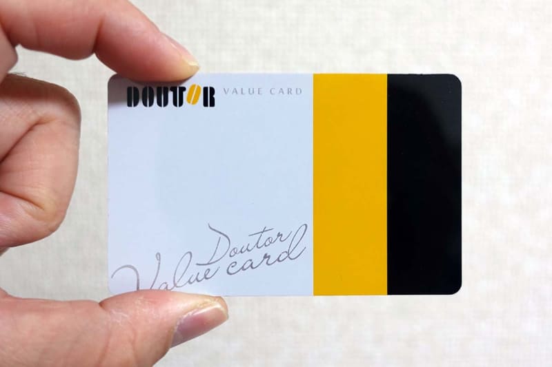 ドトール バリューカードの物理カード。アプリ利用や機種変更時に必要