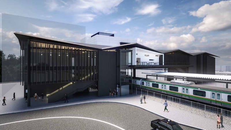 新駅の完成イメージ図(南側)