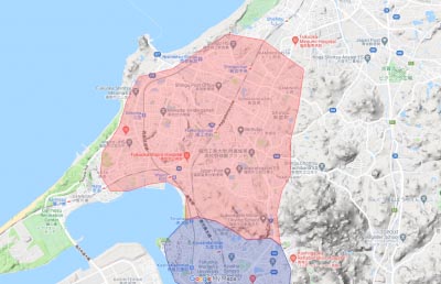 北九州市エリアおよび福岡市エリア