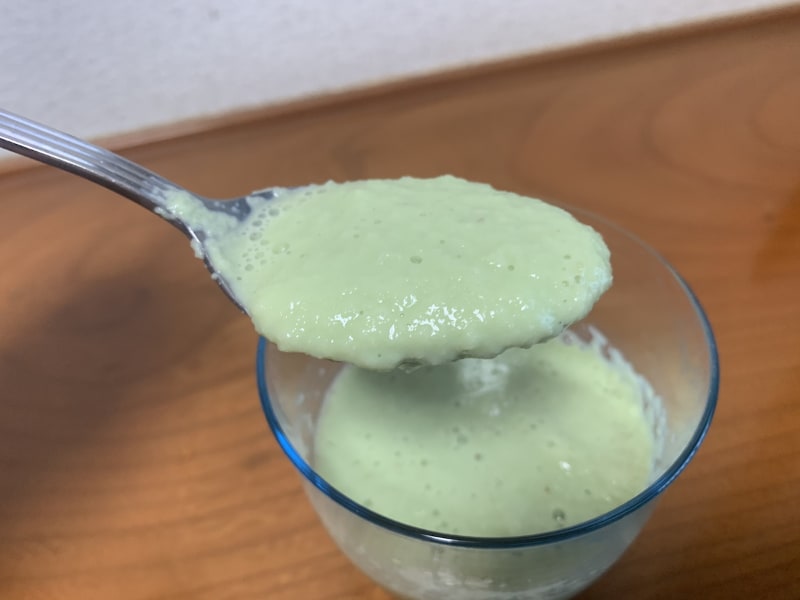 スプーンですくったところ