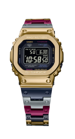 チタン製ブレス G-SHOCK GMW-B5000シリーズ用 G-SHOCK、新開発チタンで鏡面＋マルチカラーの「GMW-B5000TR