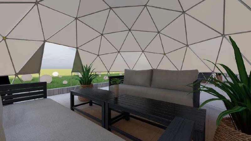 ドームテント内観