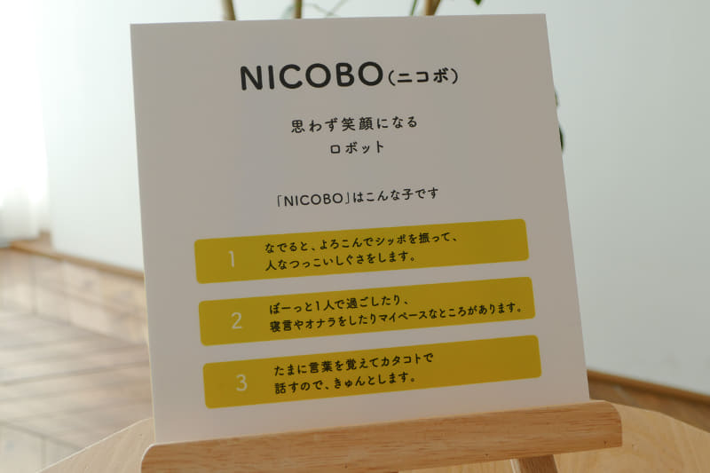 コンセプトは「思わず笑顔になるロボット」