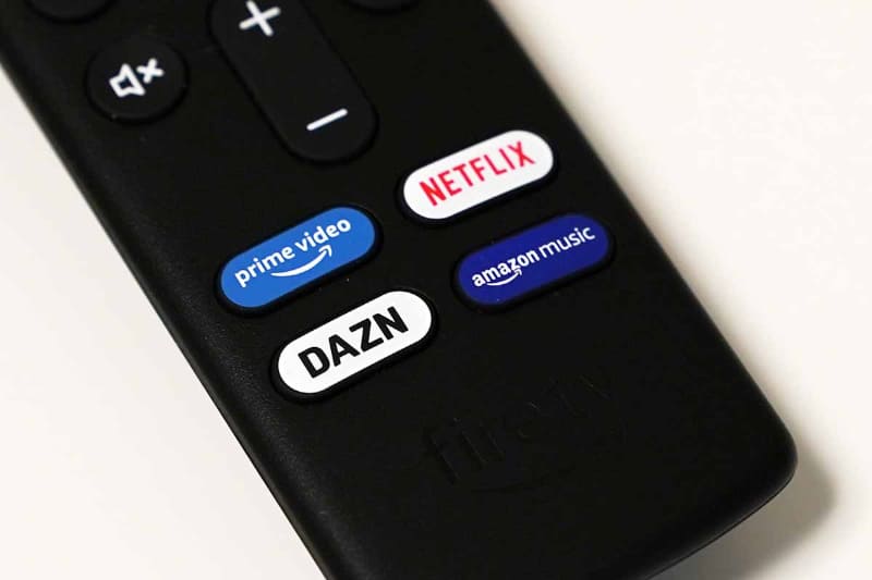Prime Video、Netflix、DAZN、Amazon Musicボタン