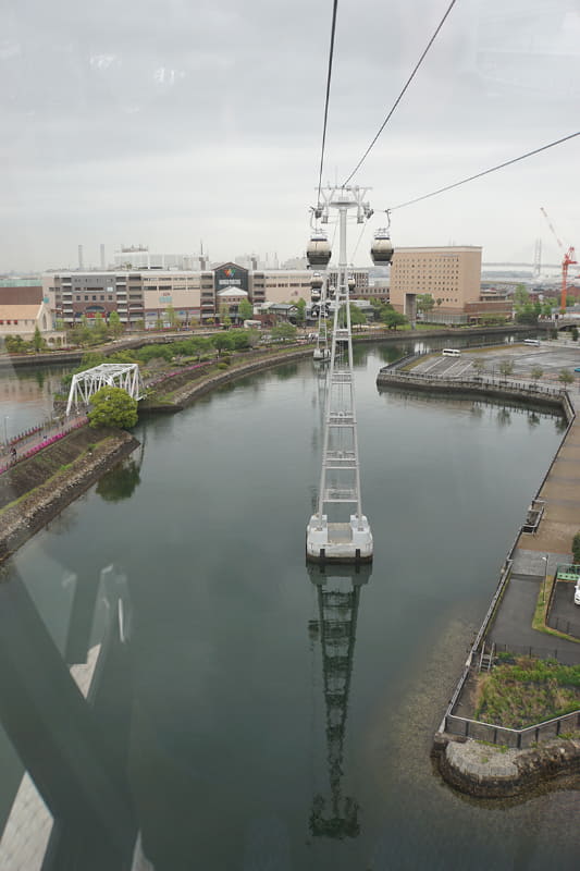 高い地点から横浜 ワールドポーターズ方面