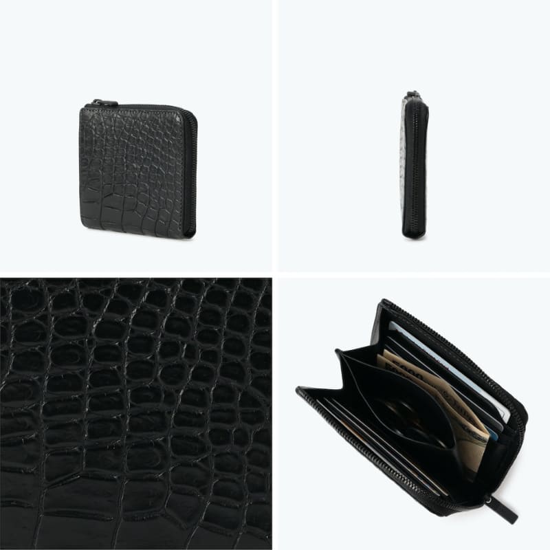 1_W02_03 / Short Zip Wallet Croco